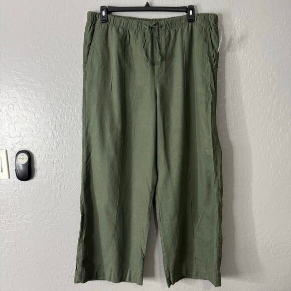 Gap Womens Pull On Wide Leg Pant, Green, XL, 744898 - Picture 1 of 5